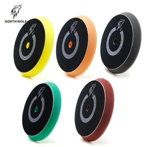 <span class=keywords><strong>Kit</strong></span> de almohadillas de pulido de <span class=keywords><strong>coche</strong></span> North Wolf hecho con Material de esponja alemana de 5 pulgadas para uso en talleres de detalles de automóviles con pulidores de doble acción - Product Image 2