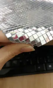 Auto-adesivo mosaico di vetro dello specchio mini specchio delle mattonelle di mosaico per mestiere kit