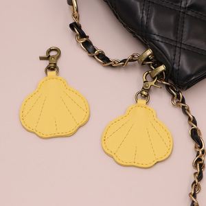 <b>Cute</b> Yellow Shell Keychain Seashell Beach Keychain Bag Charms Seashell Charms <b>Keyring</b> Bag Decors - Product Image 1