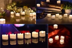 Bougies chauffe-plat LED artisanales sans flamme à piles, effet 3D vacillant, blanc chaud, avec télécommande, pour décoration intérieure - Product Image 2