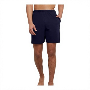 Shorts de sport pour hommes en polyester respirant à séchage rapide, taille mi-haute élastique, motif uni sur le devant, pour le surf et la natation - Product Image 1