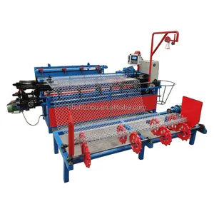 Double iron chain link fence wire mesh making machine