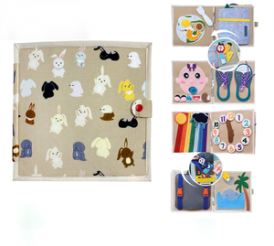 Factory Price Montessori Felt Busy Board Travel Toys Sensory Activity <b>Book</b> for Learning Fine Motor Skills Gifts for Toddlers - Product Image 4