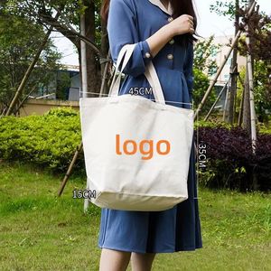 Bolsa de Tela de Algodón de Alta Calidad con Logotipo Personalizado, Asas de Cuerda Reutilizables, Tamaño Personalizado, Bolsa de Compras al por Mayor - Product Image 2