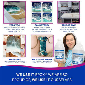 Résine époxy transparente haute brillance ALD 2 4 pouces, colle artisanale sans bulles, remplissage pour <span class=keywords><strong>bois</strong></span>, revêtement pour table, bar, sol - Product Image 3