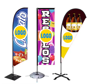 Bandera de Pluma en Forma de Lágrima con Impresión por Sublimación Personalizada, Kit Completo con Logotipo, Publicidad Exterior, Bandera Voladora de Playa con Mástil de Fibra de Vidrio - Product Image 2