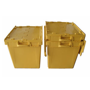 A buon mercato pesante industriale logistico pp allegata del coperchio di spedizione del contenitore attaccato tote contenitore di stoccaggio impilabile - Product Image 3