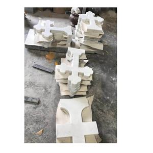 Sh Steen Wit Marmeren Kruis Grafsteen, Hartvormige Witte Marmeren Grafsteen - Product Image 2