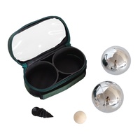 Jeu de pétanque et de boules de 73 mm en acier pour jardin familial, avec sac de transport transparent, pour le sport et les loisirs