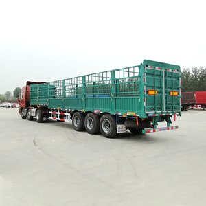 Valla de remolque de descarga de jaula de caballos para ganado, semirremolque de carga de Material de acero de 4 ejes, carga útil de 150 KG para exteriores - Product Image 5