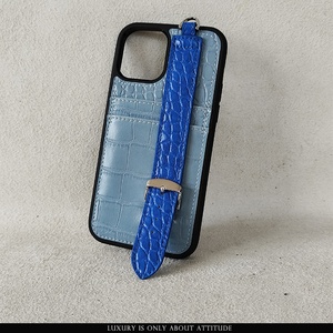 Funda de cuero PU a prueba de golpes para teléfono móvil, Funda de cuero PU personalizada con parachoques, bolsillo para tarjeta, bandolera, con correa larga para el hombro y soporte para el dedo - Product Image 2