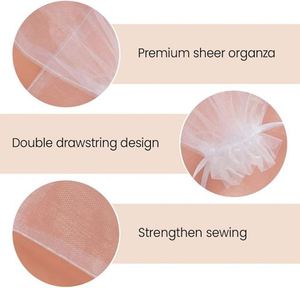 OEM Factory Custom Logo Organza Pouches Bulk Drawstring Mesh Jewelry Bags Sheer Fabric <b>Gift</b> <b>Wrap</b> for <b>Wedding</b> Party Branding ODM - Product Image 3