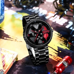 Cool and Cool Fashion Stainless Steel Men's Quartz Wristwatch Dial Sport Car Rim Wheel Hub <b>Watch</b> Business Luxury Wrist <b>Watches</b> - Product Image 5