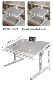 Bàn làm việc gấp gọn có thể điều chỉnh dành cho học sinh học tập trong phòng ngủ hoặc văn phòng - Product Image 3