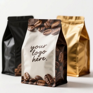 Bolsas de Café Compostables con Fondo Plano y Válvula, Impresión Personalizada, Ecológicas, 250g 1kg, para Empacar Papas Fritas, Azúcar y Otros Alimentos - Product Image 1