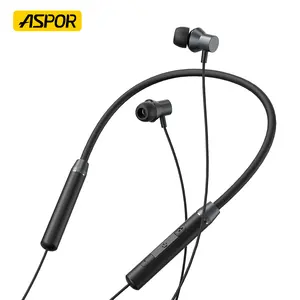 OEM/ODM grosir Headset Bluetooth olahraga magnetik Siaga 15 jam dengan mikrofon earphone olahraga Headset kalung