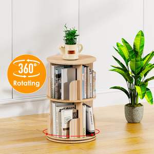 OEM personnalisé à 2 niveaux 360 affichage pivotant bibliothèque d'angle moderne réglable petite étagère rotative pour <span class=keywords><strong>chambre</strong></span> d'enfants salon - Product Image 6