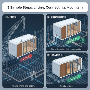Apple Cabin Apple Shaped Prefab House Glamping Pod for Eco Lodge Resort Vacation Rental Modern Mobile Tiny <strong>Home</strong> - Product Image 3
