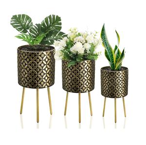 Vente en gros de jardinières classiques au look standard avec revêtement noir, design incroyable, fabriquées en inde, jardinières fantaisie avec support - Product Image 6