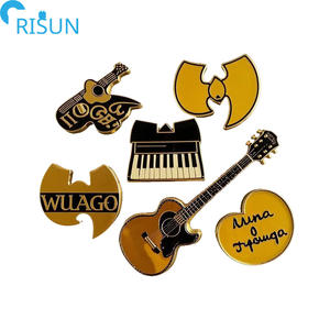 Épingles en émail <span class=keywords><strong>Wu</strong></span>-<span class=keywords><strong>Tang</strong></span> Clan en gros, pas chères, broche de groupe de musique, badge hip-hop rap des années 90, logo personnalisé, épingles en émail de guitare et de piano - Product Image 6