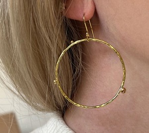 ต่างหูแบบห่วงสำหรับผู้หญิงต่างหูแบบผูกปมแบบเรียบง่ายต่างหูรูปหัวใจแบบผูกติดกับตะขอเครื่องประดับทำด้วยมือจำนวนมากชุบทอง - Product Image 2