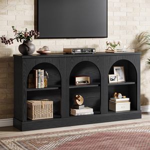 Meuble TV pour téléviseurs de 55/60/65 pouces, centre avec armoires de rangement, console de télévision moderne pour salon et chambre. - Product Image 5