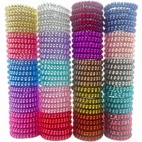 Élastiques à cheveux en fil téléphonique métallique pour filles, attaches spirales multicolores, élastiques extensibles pour queue de cheval, cadeaux de fête