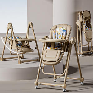 Chaise haute pour bébé réglable en plastique OEM, chaise haute pour tout-petits, meubles de salle à manger pour bébé avec <span class=keywords><strong>ceinture</strong></span> de sécurité - Product Image 2