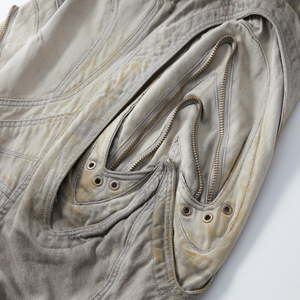 <span class=keywords><strong>Jeans</strong></span> Baggy da <span class=keywords><strong>Uomo</strong></span> Streetwear Vintage a Gamba Larga 100% Cotone Denim Effetto Usurato <span class=keywords><strong>Vita</strong></span> Media con Cerniere OEM & ODM - Product Image 5