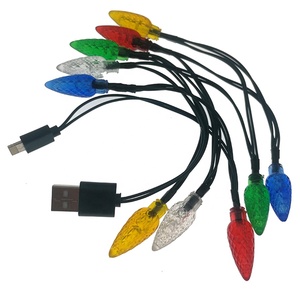 New Arrival Shining Multicolor <span class=keywords><strong>LED</strong></span> <span class=keywords><strong>String</strong></span> Lights Fast Charging Data sync Christmas <span class=keywords><strong>Light</strong></span> Cable For iPhone And Android - Product Image 1