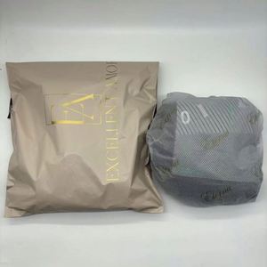 Custom LOGO Printed Recycle Beige Poly Shipping Mailer for Clothing Nude Mailing Bags for Clothing T-shirt - Product Image 4
