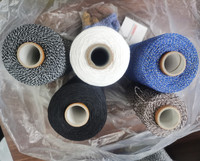 Fil à tisser en coton recyclé mélangé, écologique, cardé, à filature ouverte, pour smock et pagne du Burkina, Ne 16s 18s 20s/2 plis 3 plis