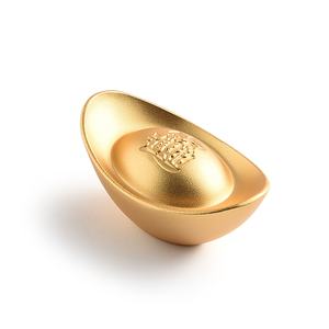Adornos de Escritorio Estilo Chino con Forma de Lingote de Oro, Prensapapeles Decorativo de Latón con Letras - Product Image 1