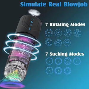 Automatic Men's Rotating Flying Cup Ring Invisible Inverse Mold Hand-held Electric Bath Water Cup Stretch <b>Masturbator</b> Sex Toys - Product Image 5