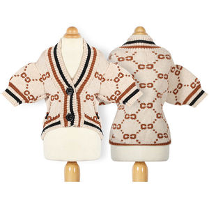 Sweater rajut hewan peliharaan, pakaian anjing kardigan desain Fashion musim semi musim gugur grosir persediaan hewan peliharaan - Product Image 5