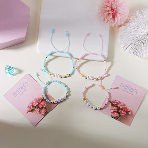 Set di 2 Braccialetti Coordinati Mamma e Figlia con Cuore in Cristallo Rosa Sfaccettato, Regalo per la Festa della Mamma - Product Image 2