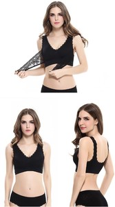 Queenral Sexy femmes soutien-gorge Push Up Bralette Lingerie gilet brassière avant fermeture soutiens-gorge pour femmes grande - Product Image 2