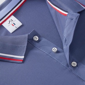 Haute qualité 200g coton Plaid pull Polo hommes femmes courte longueur impression motif été en plein air loisirs affaires tissu - Product Image 4