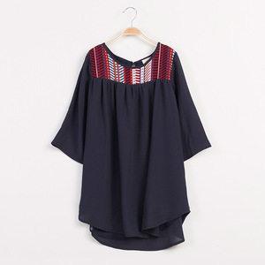 Chemisier en mousseline de soie pour filles, motif patchwork tendance, vente en ligne au détail - Product Image 3