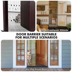 Barrière de porte rétractable en métal, 24,4 pouces de large, 35 pouces de haut, barrière de sécurité pour <span class=keywords><strong>chien</strong></span> pour porte d'entrée, installation facile, barrière rétractable pour animaux de compagnie - Product Image 6