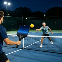 Raquette de pickleball en fibre de carbone 16 mm, entraînement, haute qualité, légère, avec noyau en nid d'abeille PP, couleur de cadre personnalisée, vente en gros