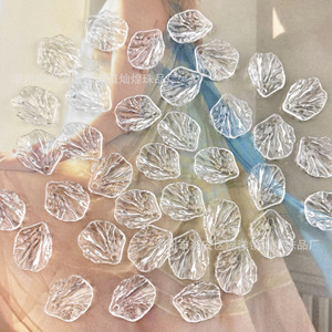 Perles en acrylique en forme de coquillage, transparentes, blanches, de forme irrégulière, pour la fabrication de bijoux, perles en vrac, accessoires de bricolage - Product Image 3