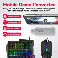 Nuevo en 2026, Adaptador USB Inalámbrico con Conexión Bluetooth para Android, Conjunto de Teclado y Ratón para Juegos como PUBG