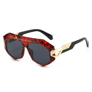 European American Vintage Sunglasses for Men Trendy <b>Large</b> <b>Frame</b> Goggles UV400 High Sense Sunshade Cross-Border High Fashion - Product Image 4