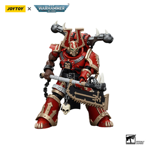 Figura de Acción JOYTOY Warhammer 40K World Eaters Khorne Berserkers con Hachas Chaincleaver, Escala 1/18, Modelo Articulado Coleccionable - Product Image 3