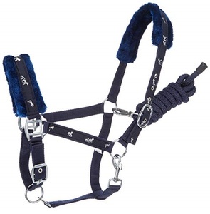 Shemax International Equestrian - Cabestro de Nailon para Caballo con Estampado Ecuestre, Acolchado de Nubuck, Totalmente Ajustable, Negro SI-0866, Hecho en Pakistán - Product Image 6