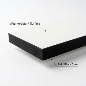 Plan de travail en stratifié compact en résine phénolique de 20 mm, résistant aux acides et aux alcalis, pour usage hospitalier - Product Image 2