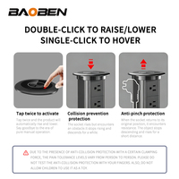 BAOBEN Multiprise électrique invisible sans fil, étanche, rechargeable par USB, intégrée au comptoir d'îlot de cuisine