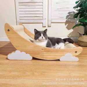 ที่นอนแมวแบบไม้ 3 in 1 สำหรับแมวในบ้าน ที่พักผ่อน ทนทาน - Product Image 2