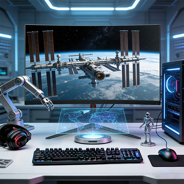 Direct Sale Height-adjustable Curved Gaming Monitor 31.5 Inch 200Hz 1ms Response Time Full HD Desktop Use